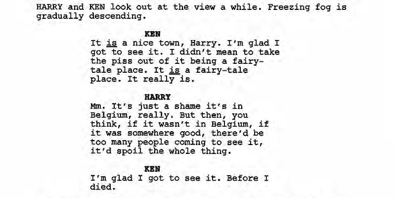 nwl88444048's tweet image. When wee junior barrister Cathal Malone gets his monopolistic musings into our Main Media, reminds you of Harry in 'In Bruges'
"just a shame it's in Belgium,really. But then, you
think, if it wasn't in Belgium,if it was somewhere good, there'd be too many people coming to see it"
