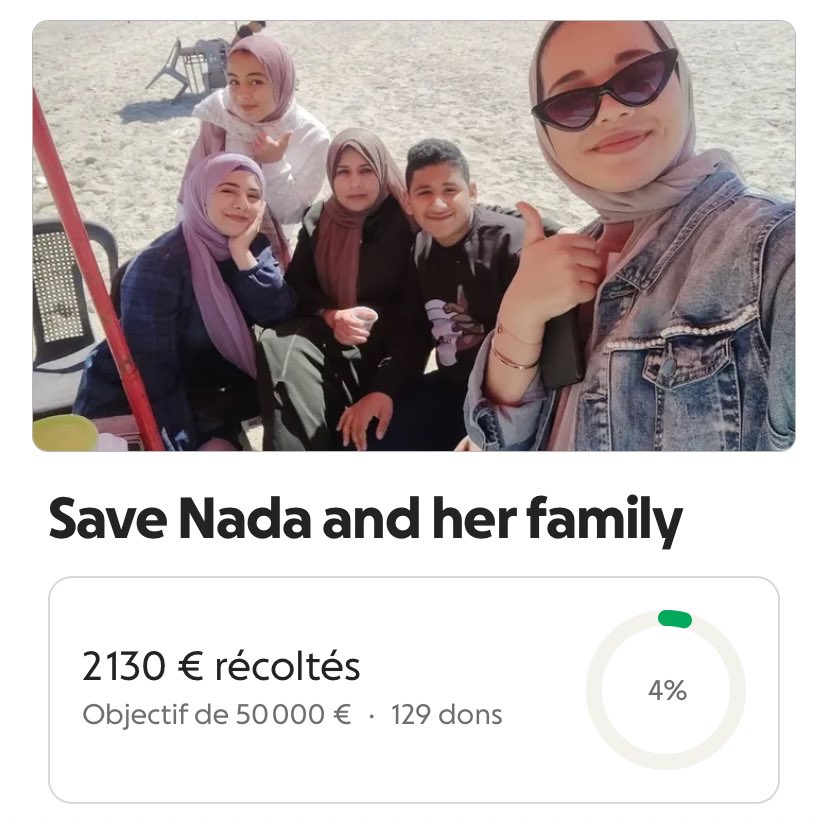 ScofieldParo's tweet image. ‼️‼️ 1 MOIS SANS DONS !!
Nada et sa famille sont tous très mal physiquement et psychologiquement, ils ne peuvent plus se nourrir convenablement et n’arrivent pas à se soigner. La situation est chaotique il ne faut pas relâcher nos efforts.
(Lien en com)