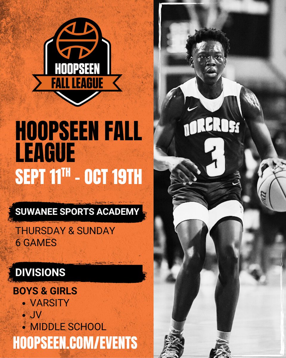 hoopseen's tweet image. The HoopSeen Fall League is BACK this Fall.
This year, Varsity Boys & Girls will play on Thursdays while Middle School & JV will play on Sundays at @ssasports
Limited Space is available ⬇️
hoopseen.com/georgia/events…