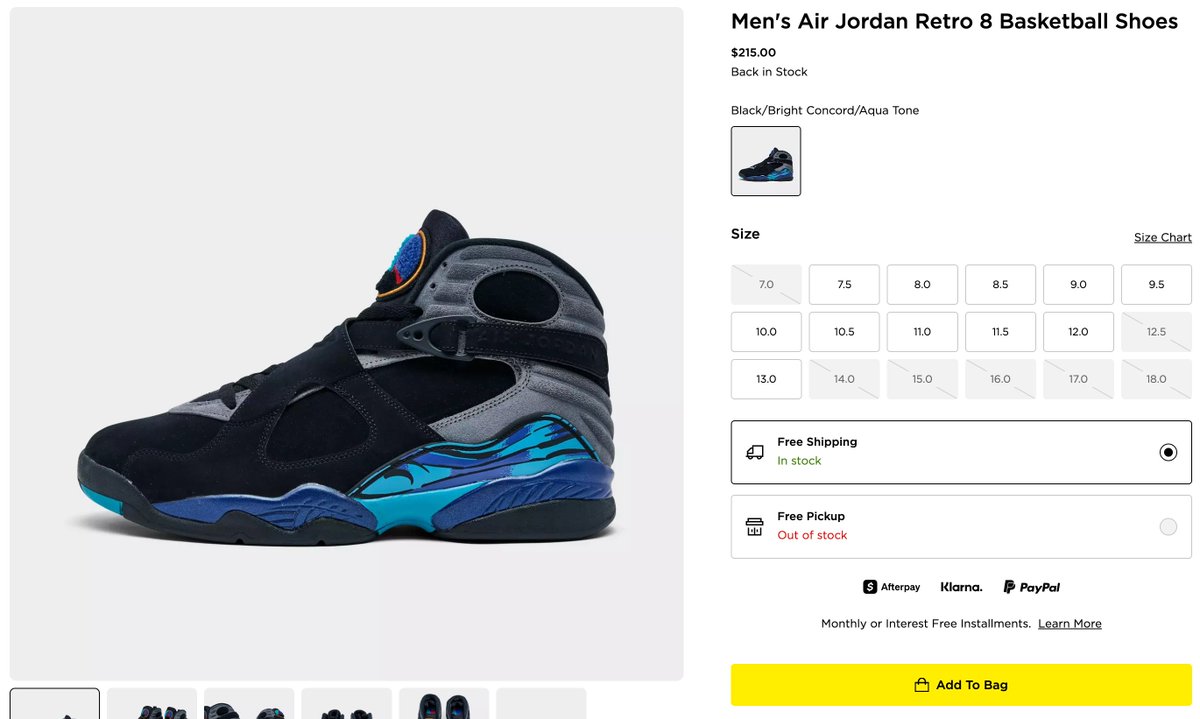 J23app's tweet image. RESTOCK: Jordan 8 Retro "Aqua"
JD Sports -> go.j23app.com/1760
Finish Line -> go.j23app.com/1764