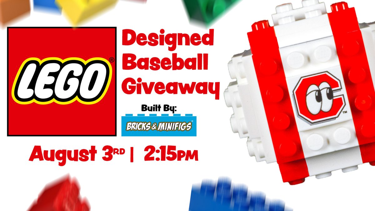 ChattLookouts's tweet image. Everything is awesome... especially on Bricks & Minifigs Day! 🧱
Join your Lookouts on Sunday, Aug 3, as we are giving away a LEGO® designed baseball built by Bricks & Minifigs Chattanooga to the first 1,000 fans through the gates at AT&T Field!
Gates open at 1:00pm.🎟️:…