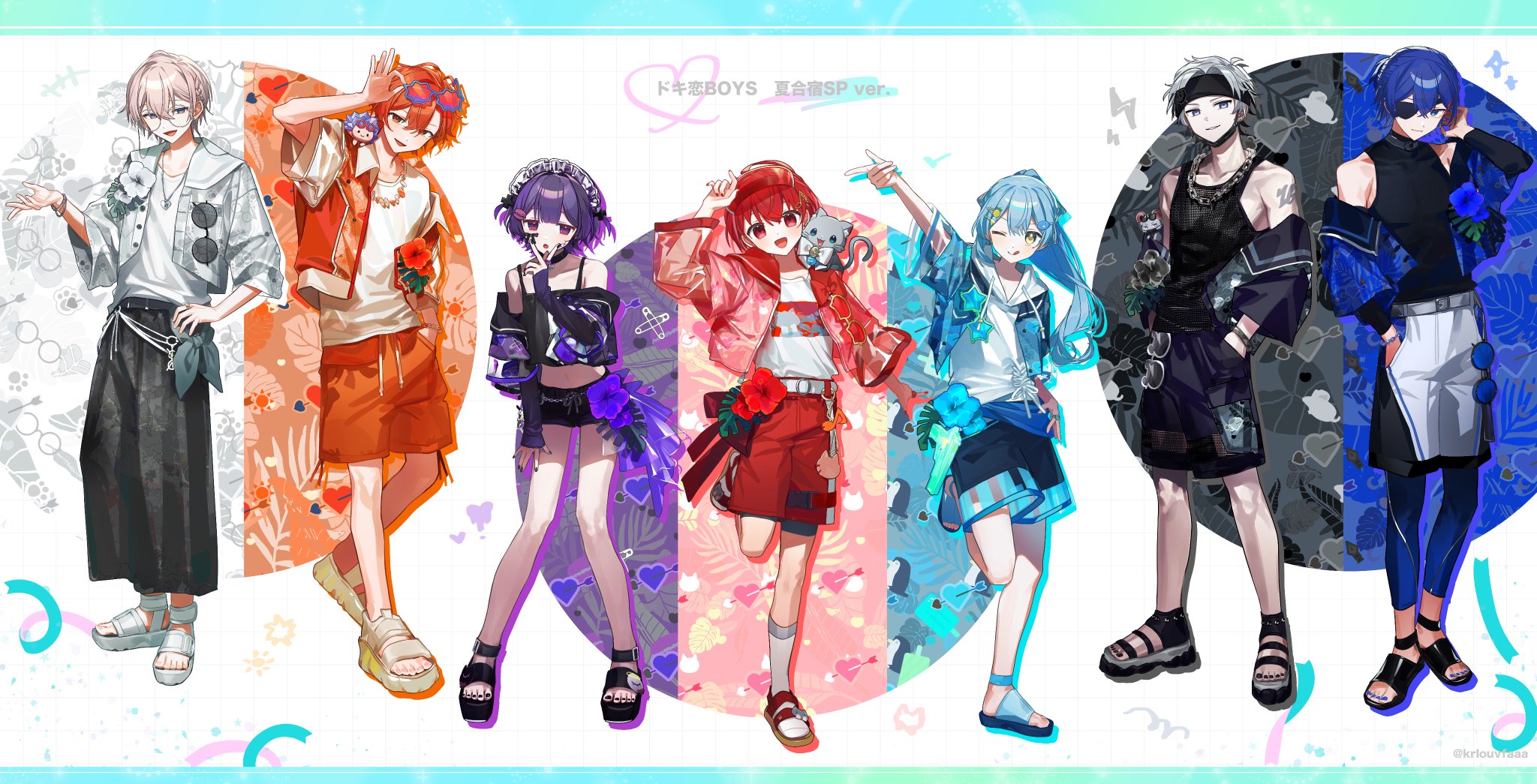 そあらドキ恋STPRBOYS 缶バフォトカステッカー等身デフォ