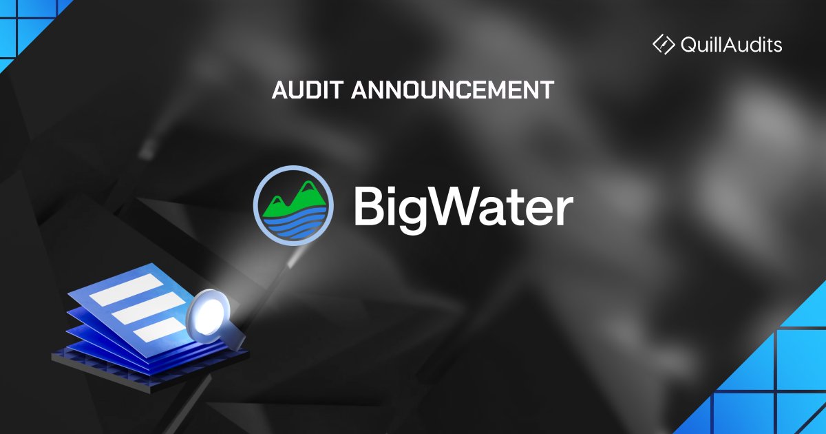 QuillAudits_AI's tweet image. GM frens 🌍
We’ve started the audit for @BigWProtocol, the first onchain climate action movement.
$BIGW is turning clean water, clean air, and carbon credits into an actual crypto ecosystem. From staking for sustainability to earning while restoring the planet, they’re doing…