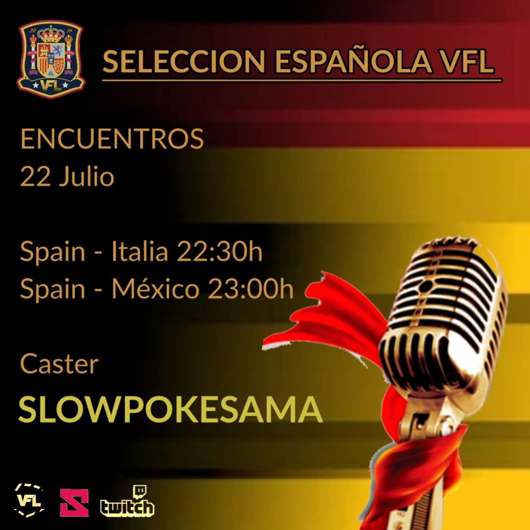 SELECCION DE ESPAÑA VFL (@selspainvfl) on Twitter photo No es una noticia es un noticion,
anunciar y presentar a un pedazo de CASTER como es <a href="/SamaSlowpoke/">SlowpokeSama</a> donde lo podeis seguir y tambien ver los partidos de nuestra selección en su canal de twitch.
<a href="/SelSpainVFL/">SELECCION DE ESPAÑA VFL</a> <a href="/TheVFL_/">VFL</a>
⚽️🎙twitch.tv/slowpokesama No es una noticia es un noticion,
anunciar y presentar a un pedazo de CASTER como es <a href="/SamaSlowpoke/">SlowpokeSama</a> donde lo podeis seguir y tambien ver los partidos de nuestra selección en su canal de twitch.
<a href="/SelSpainVFL/">SELECCION DE ESPAÑA VFL</a> <a href="/TheVFL_/">VFL</a>
⚽️🎙twitch.tv/slowpokesama