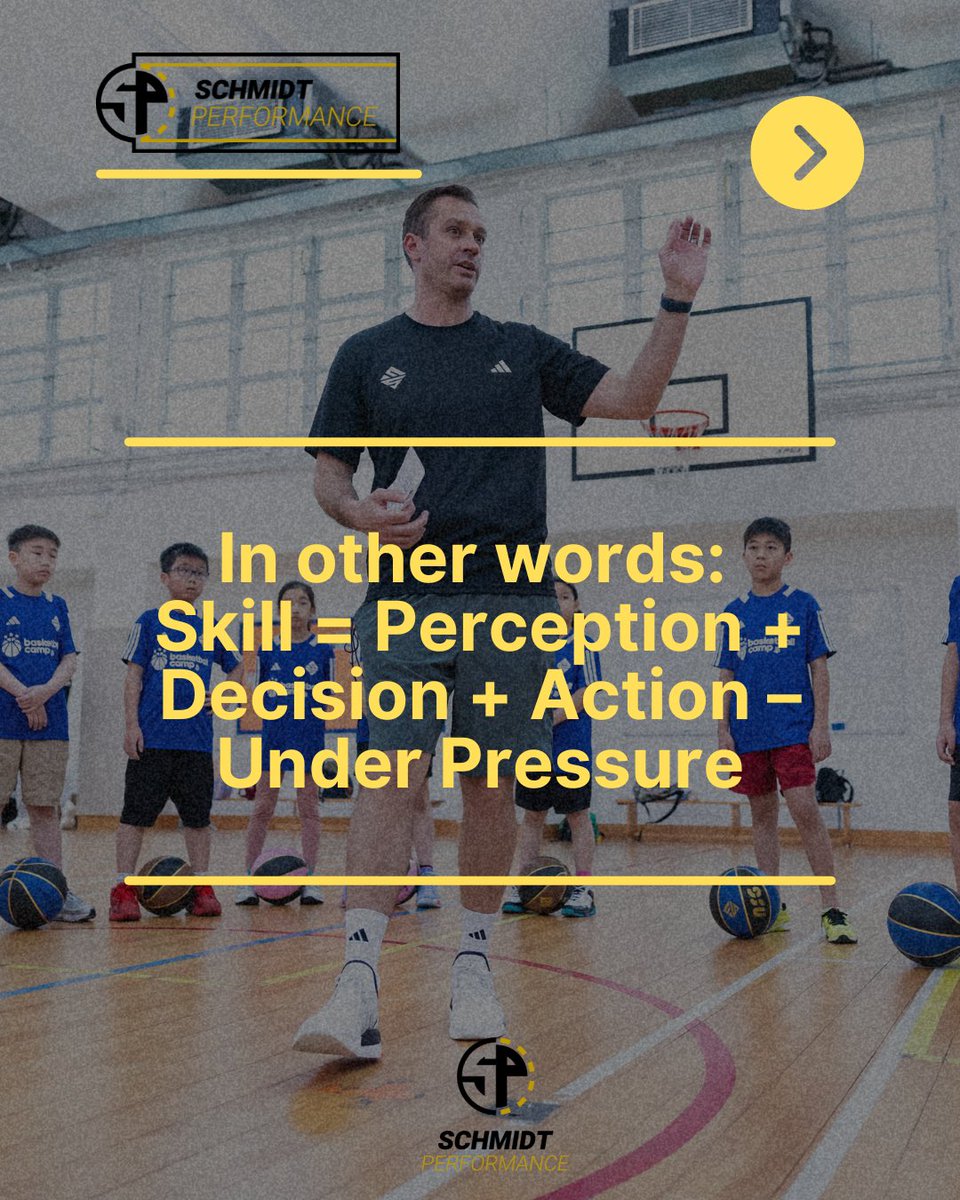 Skill behavior can be considered as the coordination of a functional movement solution to achieve an attended task goal. 

Skill isn’t just technique—it’s the ability to make effective decisions in response to the environment.
#basketball #SkillIsDecision #GameTransfer