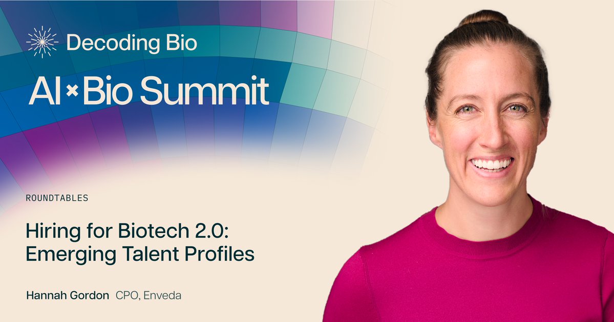 lifeschemistry's tweet image. How do you build an organization to scale a biotech platform into a successful pipeline and beyond?
Hannah Gordon, PhD, MSCI (@brieski), Chief Product Officer at Enveda leads a global team that has scaled platforms and delivered multiple clinical candidates at the forefront of…