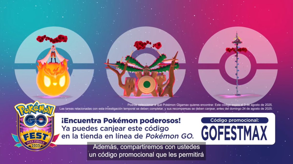 pokemex's tweet image. Gente, aquí les dejamos el código promocional para obtener una investigación especial en el cual deberás elegir a uno de los Gigamax de Galar:
➡️ GOFESTMAX
#PokémonGO