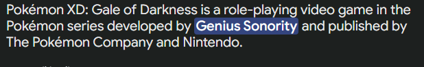 DreamMixGames's tweet image. Realizing every great 3D Pokemon game was not developed by The Pokemon Company.