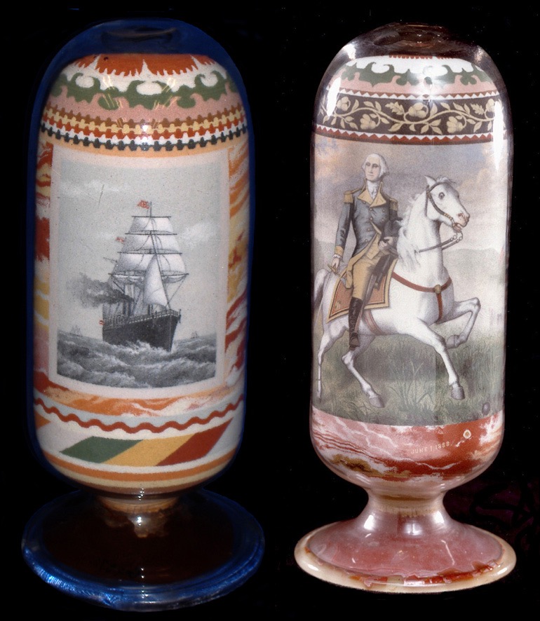 BiancoDavinci's tweet image. This is sand art in jar that was made in the 1800βs. The artist was Andrew Clemens who was deaf and mute.