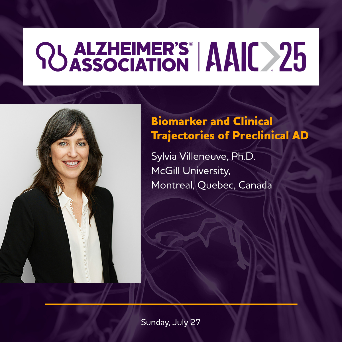Sylvia Villeneuve (@sylv_villeneuve) on Twitter photo Join us in Toronto, Canada or online, July 27 - 31, for the <a href="/alzassociation/">Alzheimer's Association</a>’s #AAIC25! I'll be speaking on biomarkers and preclinical AD on July 27th and 31th. I hope to see you there at the world’s largest international conference on dementia research. Join us in Toronto, Canada or online, July 27 - 31, for the <a href="/alzassociation/">Alzheimer's Association</a>’s #AAIC25! I'll be speaking on biomarkers and preclinical AD on July 27th and 31th. I hope to see you there at the world’s largest international conference on dementia research.