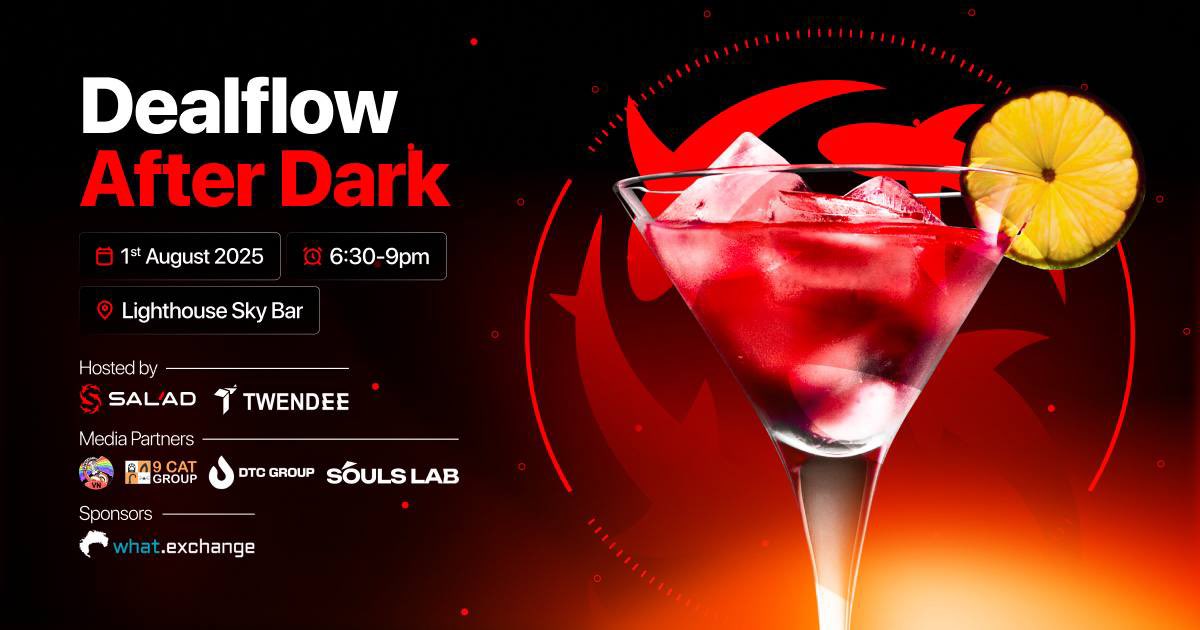 Join Sal’Ad DealFlow at GM Vietnam 🦈

We at Sal’Ad Labs are delighted to invite you to our very special, after-dark side event at GM Vietnam!

🔺Date: August 1
🔺Time: 6.30-9 PM
🔺Place: Lighthouse Sky Bar 

Join us at the sun sets over Hanoi we enjoy drinks, panoramic city