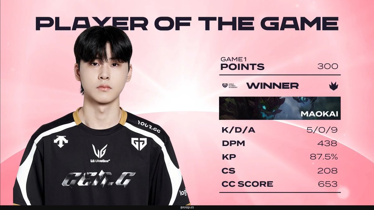 ShadowCorpAgent's tweet image. [POTG : #Winner in #GEN]

2025.07.22 LCK CL
#GEN vs #BFX

Please give him a lot of support🙏

#Shadowcorp #Esports #Agency #WINNER