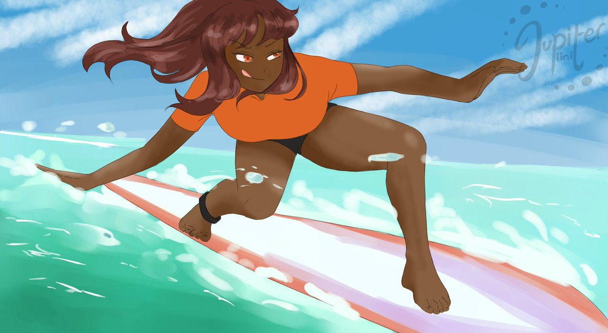 JupiterPlinit's tweet image. 🏄‍♀️ #oc #artmoots
