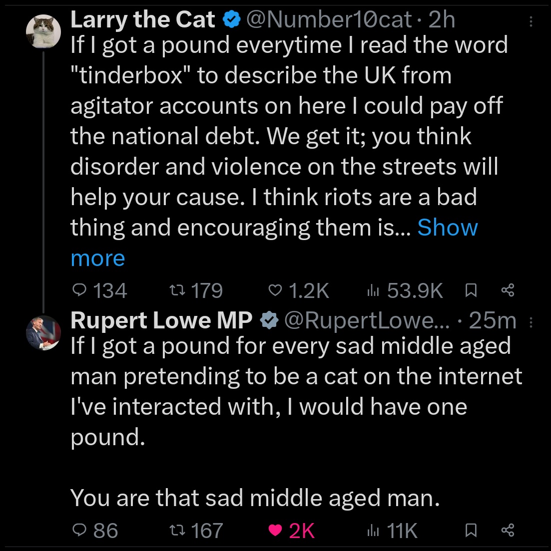 IanGee2023's tweet image. Rupert Lowe does not have time for that melt who pretends to be a cat and I'm all for it.