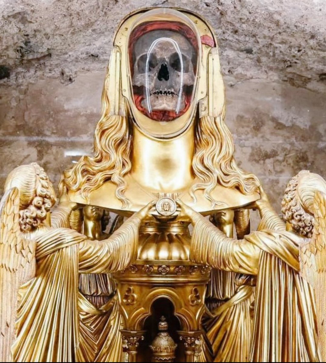 GrainneMcD92925's tweet image. This is the skull of Saint Mary Magdalene, imagine these are the actual bones of a disciple of Christ who walked by his side while he was on earth and the first to behold the glory of His Resurrection !!