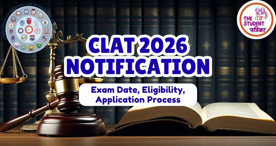 StudentPatrika's tweet photo. CLAT 2026 Notification Out!
Check Exam Date, Registration, Eligibility, Pattern & Application Process: https://t.co/PA3jGElfpX
#CLAT2026 #LawEntrance #NLU #CLATPrep #CLATGuide #ExamUpdate #StudentPatrika #StudyLaw #CLR #LegalAspirants #CompetitiveExams https://t.co/dobtzYusmE