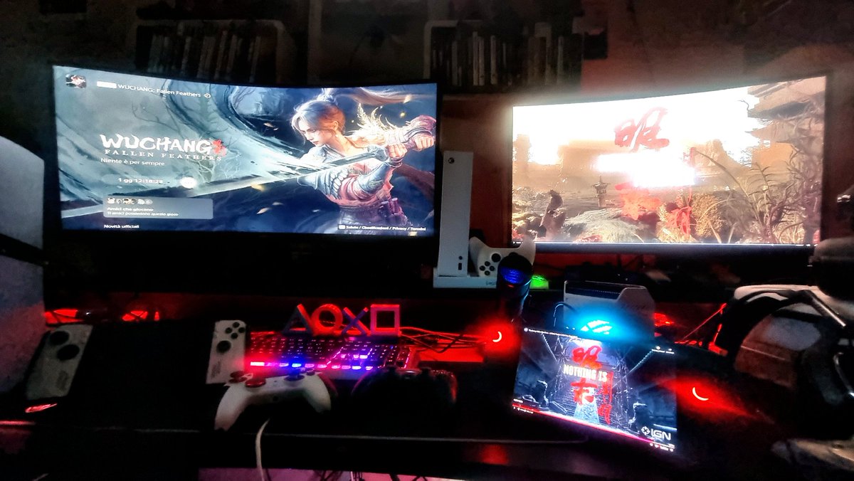 darkenral87's tweet image. Not long now😍
People Ask Me: What Platform Will You Play Wuchang On?
Me: YES
(Don't look at the mess, I have too much stuff on my desk🤣🤣🤣🤣)
@playWUCHANG
#wuchangfallenfeathers
#PS5Pro #pcgaming #XboxGamePass #ROGAllyX #lenovolegiongo