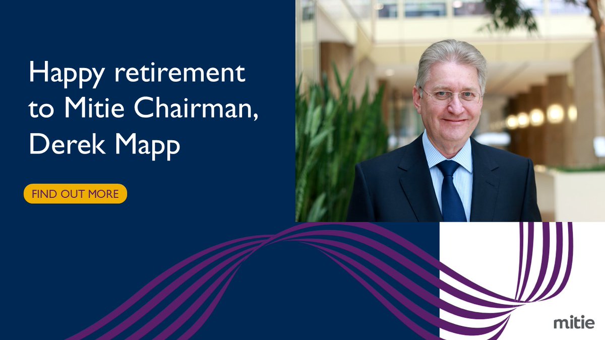 mitie's tweet image. Today marks the end of our Chairman, Derek Mapp’s valued leadership at Mitie.
Following his ninth Mitie AGM, we want to extend our heartfelt thanks for his outstanding contribution, unwavering support and guidance.
Thank you and wishing you all the best in your retirement.