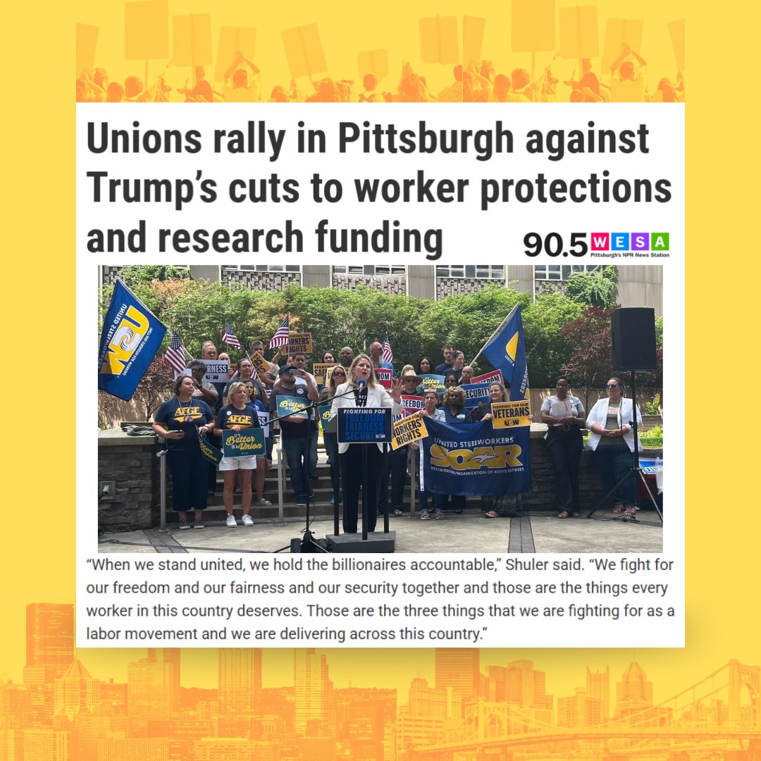 AllAboutPA's tweet image. Shout out to @steelworkers and @AFLCIO for coming out to fight for Pennsylvanians’ access to healthcare and the benefits workers deserve.
Pennsylvania rejects Trump’s billionaire agenda.
