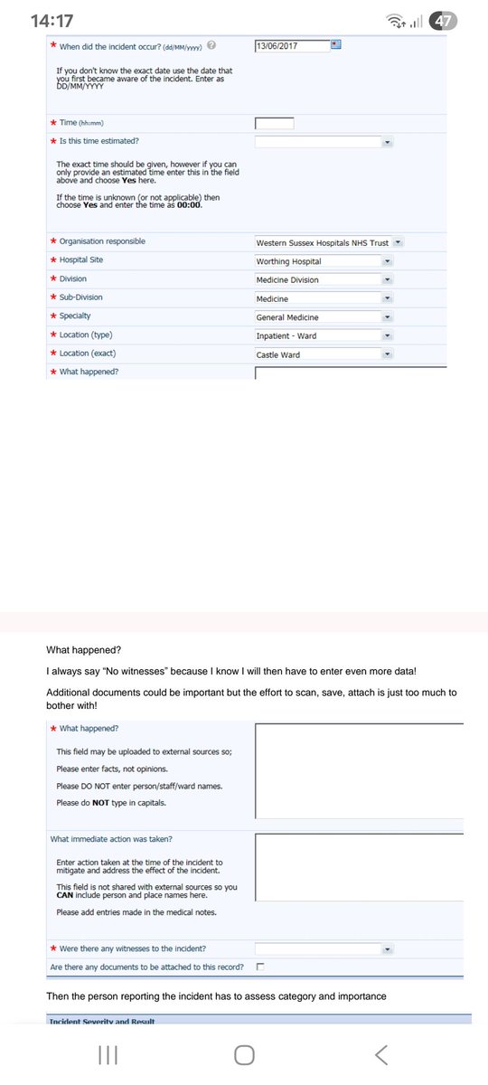 doctorcaldwell's tweet photo. @Ostrich661 @tribunaltweets The #Datix forms give an insight into how much bureaucratic wasting of time there is in the #NHS. 

@TheKingsFund https://t.co/pCu0uX8TOO