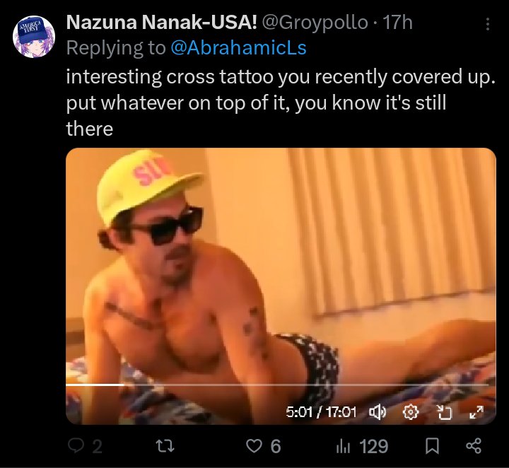 Groypollo's tweet image. "Handsome Truth" blocked me for posting his pic on his post saying guy with Cross tat fell for Jesus's jewish trick. Just think if I shown the vid of his bitch tit or jew nose removal surgery or his time as failed rapper named Shoobie Da Wop. Should be called "Hides-From Truth"