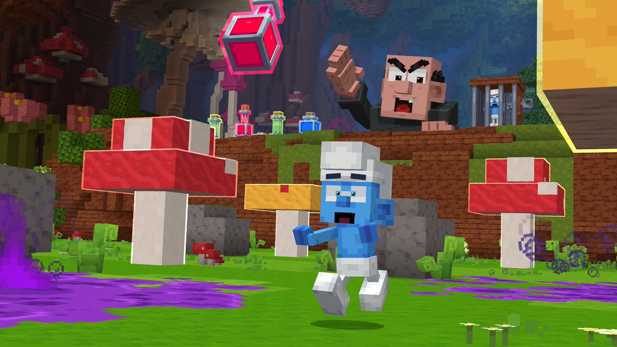 SMURF TIME!🍄 

Dive into the official Smurfs DLC on the <a href="/MinecraftMarket/">Minecraft Marketplace</a>! Explore the Smurf Village, Rescue your friends and Outsmart Gargamel! 🧙‍♂️