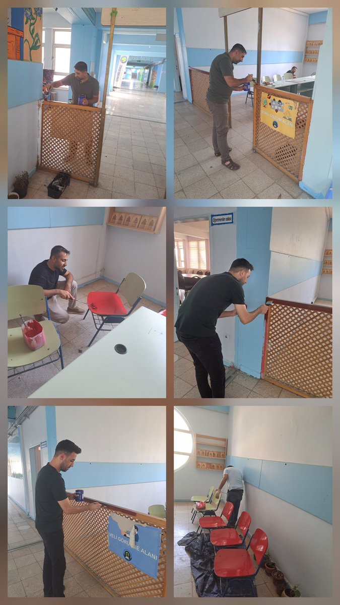 Kızıltepe Süleyman Demirel İlkokulu-Ortaokulu-İHO (@sdemirelilkorta) on Twitter photo Okul idarecileri veli görüşme ve soru çözüm alanı yenileme çalışmaları için kolları sıvadı.
<a href="/tcmeb/">Millî Eğitim Bakanlığı</a>
<a href="/KiziltepeKymlk/">T.C. Kızıltepe Kaymakamlığı</a>
<a href="/ali_eyyupkoca/">Ali Eyyupkoca</a>
<a href="/SuleymnAKIN/">Süleyman AKIN🇹🇷</a> <a href="/akadirgms/">Abdulkadir Gümüş</a>
<a href="/makdag47/">Makdag</a> <a href="/Bulutmuslum21/">Müslüm BULUT</a> <a href="/RustemCaki/">Rüstem Çakı</a> Okul idarecileri veli görüşme ve soru çözüm alanı yenileme çalışmaları için kolları sıvadı.
<a href="/tcmeb/">Millî Eğitim Bakanlığı</a>
<a href="/KiziltepeKymlk/">T.C. Kızıltepe Kaymakamlığı</a>
<a href="/ali_eyyupkoca/">Ali Eyyupkoca</a>
<a href="/SuleymnAKIN/">Süleyman AKIN🇹🇷</a> <a href="/akadirgms/">Abdulkadir Gümüş</a>
<a href="/makdag47/">Makdag</a> <a href="/Bulutmuslum21/">Müslüm BULUT</a> <a href="/RustemCaki/">Rüstem Çakı</a>