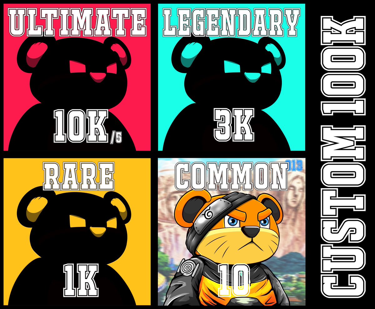 DIRTY34DRIP's tweet image. BEARRRUUUUTO 🍊

SORRY FOR LATE  !!! 

Ultimate : Top 5 (10K💧)
Legendary : 3K💧
Rare : 1K💧
Common : FFA
And Custom your BEARRR : 100K💧

3 day Remaining only @drip_haus