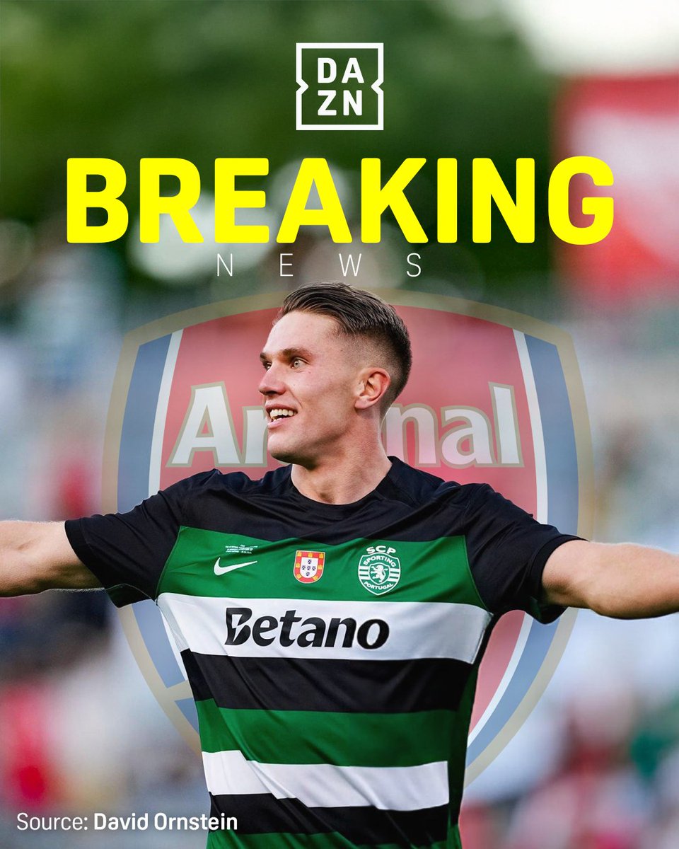 DAZNFootball's tweet image. 🚨 Arsenal are closing in on Viktor Gyökeres!
According to David Ornstein, a total package worth €73.5M has been nearly agreed with Sporting CP. Final details on add-ons are being ironed out.
The striker only wanted Arsenal. Deal completion is now imminent.
GLOBAL HOME OF…