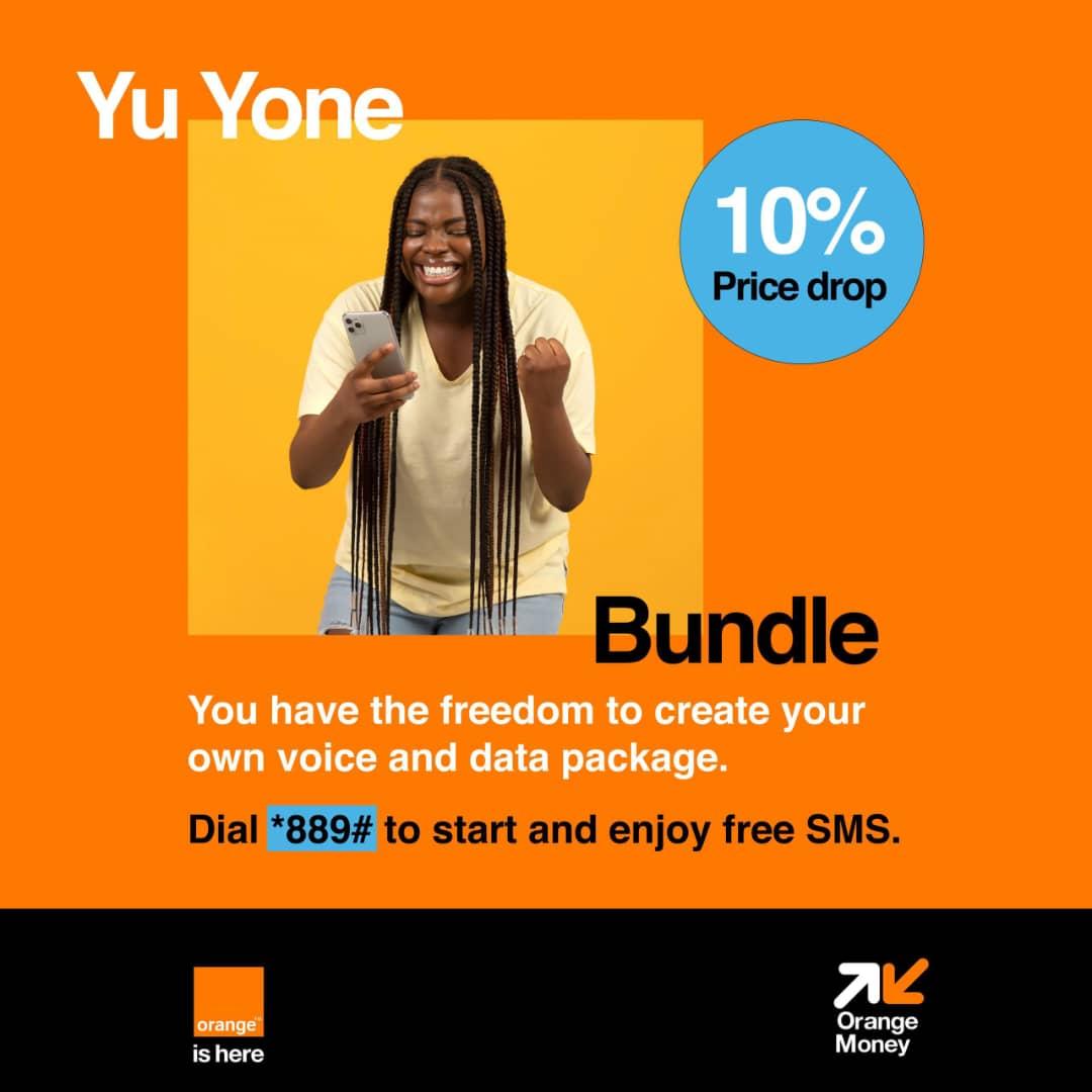 PeterKobba9's tweet image. Yu Yone Bundle - Price Dropped
Now you can pick Yu Yone data and voice package, your choice, your convenience.
Dial *889#, make Yu Yone voice en data bundle and enjoy free SMS.
Orange dey ya.
#orangesl #OrangeMoney #orangeishere