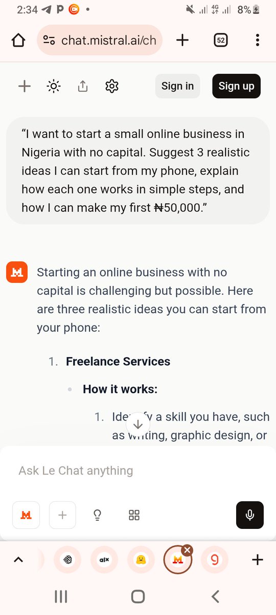habibdigitalins's tweet image. Just tested 3 powerful open-source AI models today: LeChat, HuggingChat &amp;amp; Groq.
Fast. Free. Surprisingly smart.
Open-source AI is catching up fast 👀
@alx_africa
#AIart #OpenSource #HuggingChat #GroqAI #LeChat #ALX_AI #AItools #AIModels #TechNews #aieducation