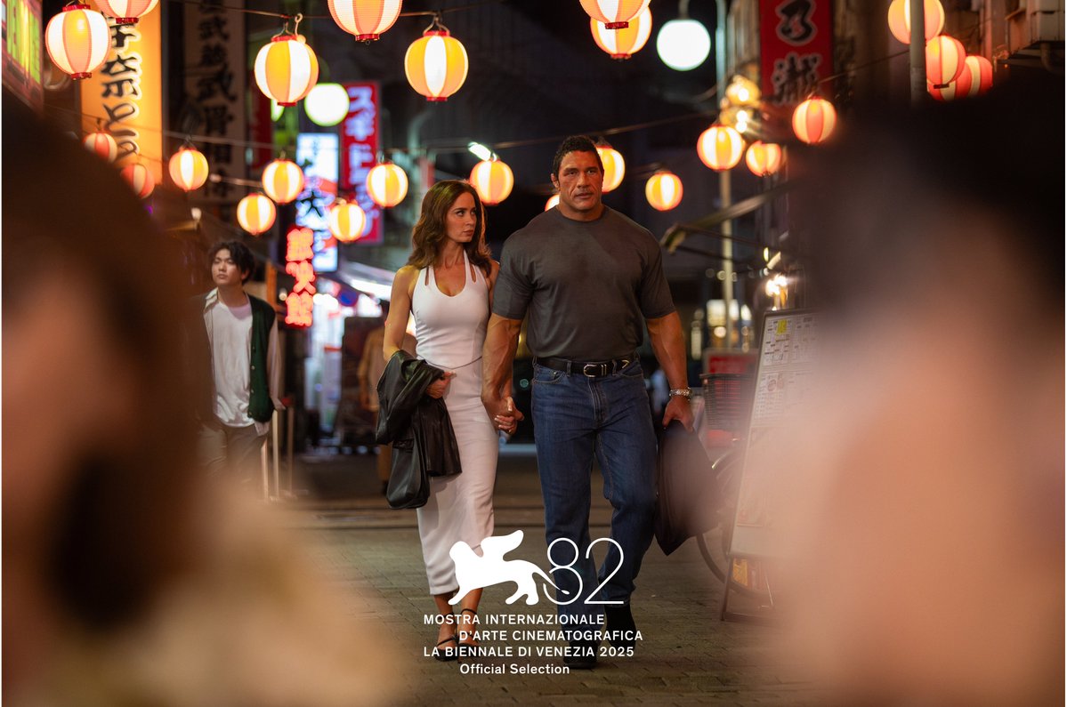 A24's tweet image. Benny Safdie’s THE SMASHING MACHINE will have its world premiere at the 82nd Venice International Film Festival this Fall.