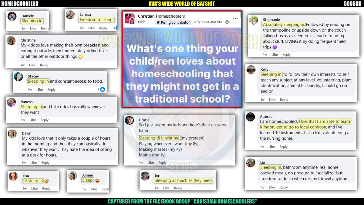 VaxxersAnti's tweet image. Homeschool parents tell what their kids like most about homeschooling and there is one answer that definitely pops up the most.
#Homeschool #Homeschooling #Homeschoolers