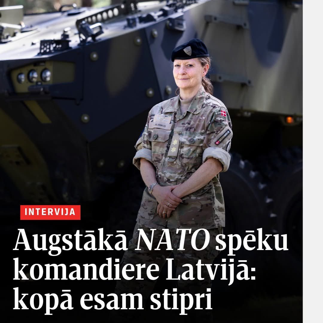 Latvijas_armija's tweet image. 💬“Ja Latvijai uzbruks, es sūtīšu cīņā visus savus spēkus, un pēc tam viņi var kaut vai likt mani cietumā.” - ģenerālmajore Jete Albinusa, NATO divīzijas komandiere Latvijā.

Viņas apņēmība ir skaidrs signāls - Latvija nebūs viena. Mēs esam gatavi. 

#WeAreNATO #StrongerTogether