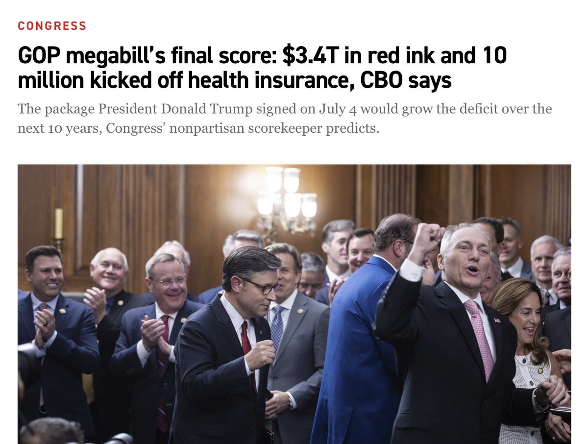 HCAN's tweet image. The joy expressed for taking away healthcare from 10 million people just to give more tax breaks to billionaries..
