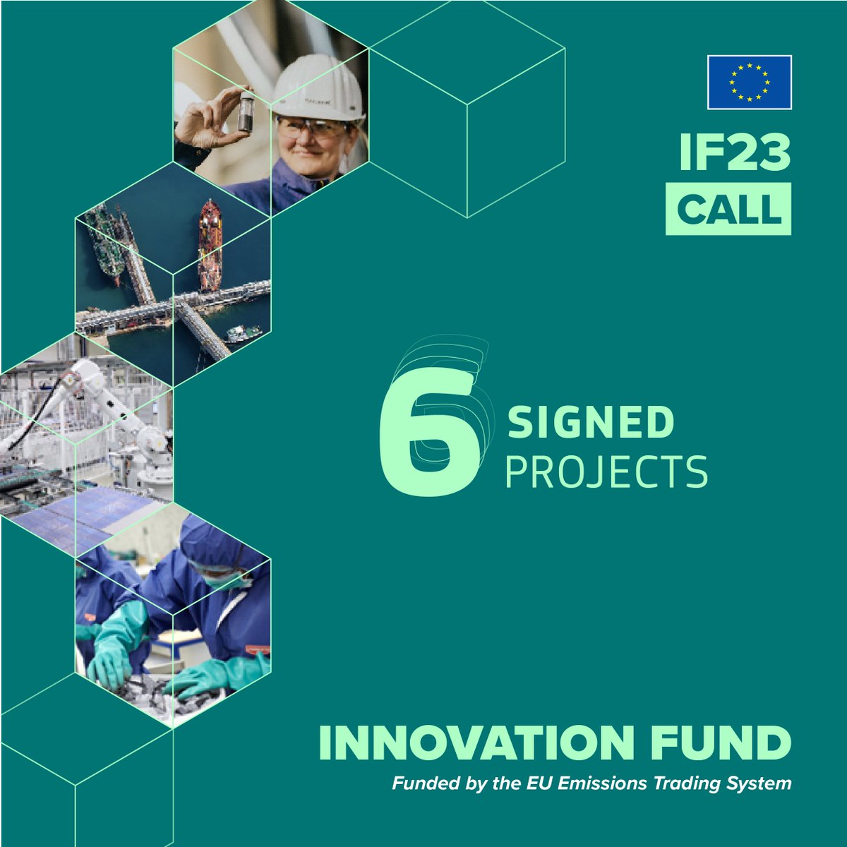 EUClimateAction's tweet image. #InnovationFund news 🔔
6 reserve projects from the #IF23Call have signed Grant Agreements!
They will:
🔹 receive €319 million from the #EUETS
🔹 cut over 24 million tonnes of CO₂
🔹 cover sectors like hydrogen, ocean energy, refineries + more
👉 cinea.ec.europa.eu/news-events/ne…