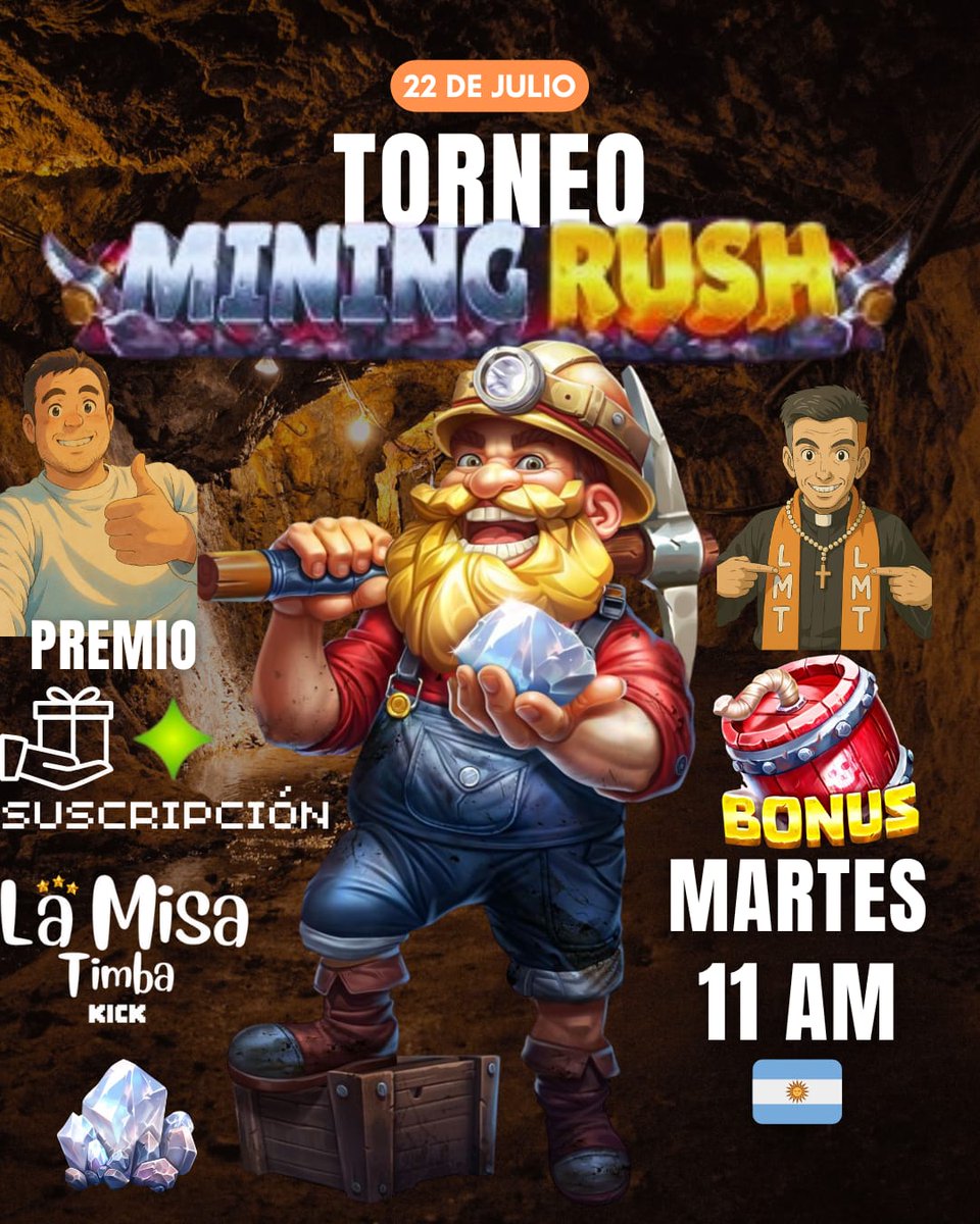 LaMisaTimba's tweet photo. Ya prendí https://t.co/XwJCsL3qcO veni gánate una sub 🎁
#KickStreaming #miningrush #pragmaticplay https://t.co/jTfEXgYczh