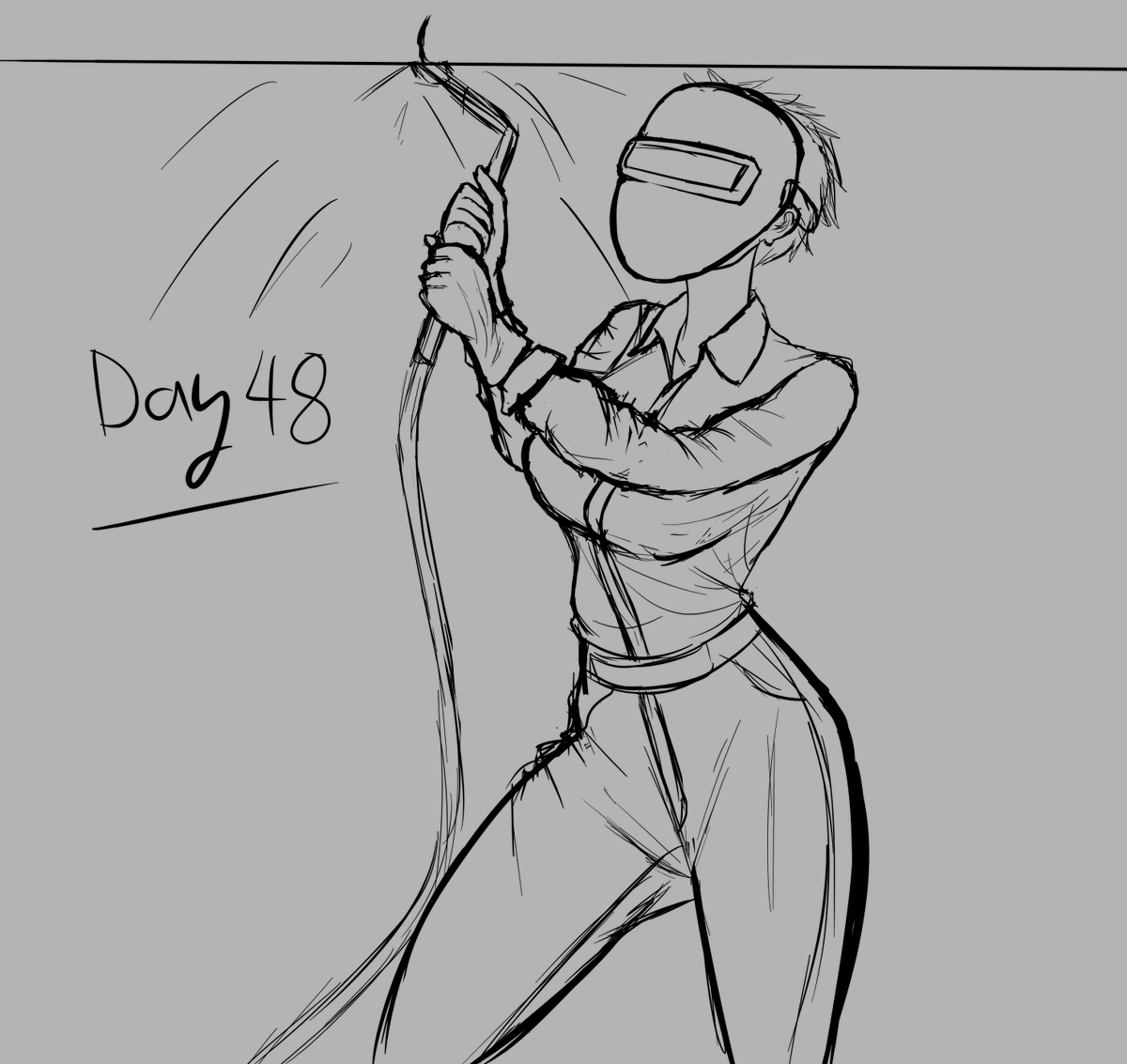 BGtr05's tweet image. Day 48, Eva doing some welding job sketch