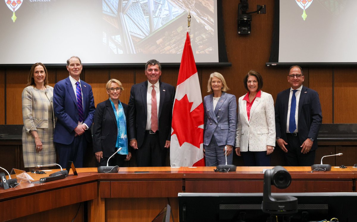 SenatorHassan's tweet image. Canada is New Hampshire’s most important trading partner.
I joined a bipartisan Congressional Delegation to Canada to discuss the need to rebuild our trade partnership amid the uncertainty caused by President Trump’s reckless tariffs that raise prices for Granite Staters.