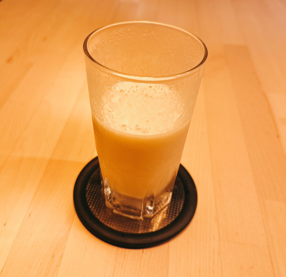 tomisu_radio's tweet image. 食後は自作の甘酒をミルクで割ったものを…✨