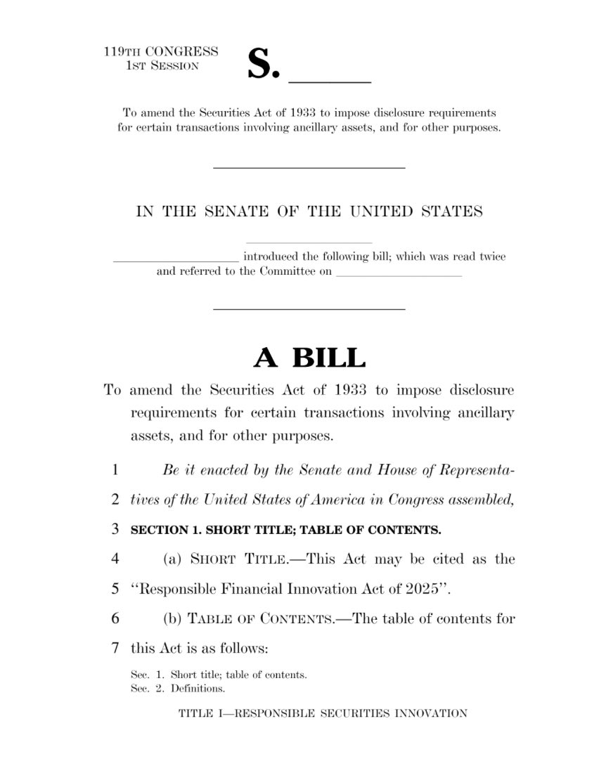 Cointelegraph's tweet image. 🔥 LATEST: U.S. Senators Tim Scott, Cynthia Lummis, Bill Hagerty, and Bernie Moreno release long-awaited crypto market structure draft covering token classification, banking operations, disclosures, and illicit finance.