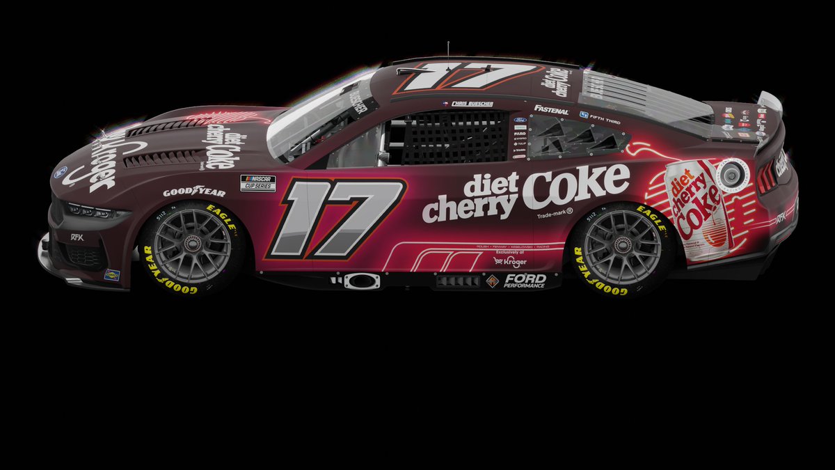 A_S12's tweet image. .@CocaCola will promote a limited-time offering of 1980-style Diet Cherry Coke that is being sold @Kroger family stores with Kroger's paint scheme with RFK Racing for this weekend's Brickyard 400 @IMS.
