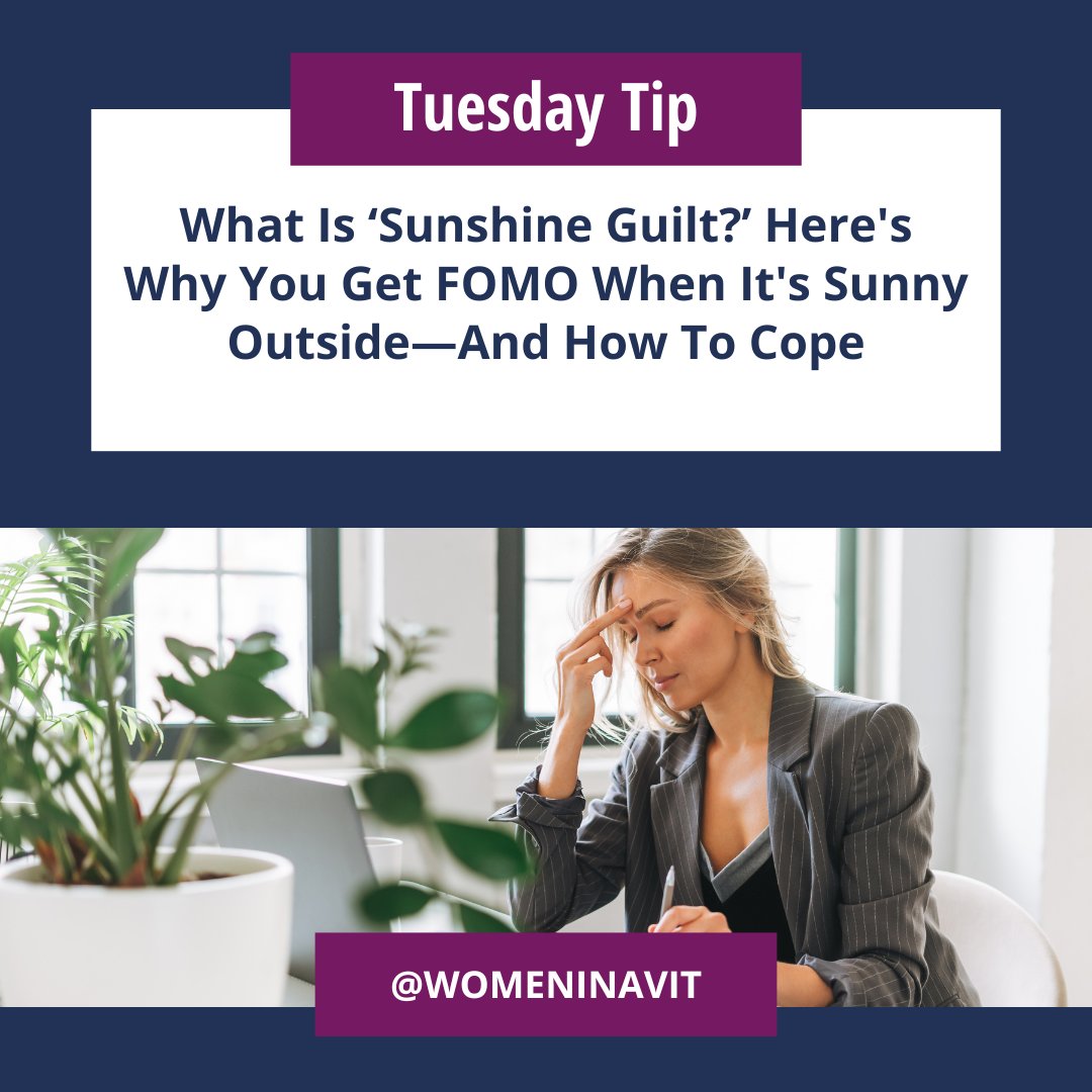 If sunny days stress you out instead of cheering you up—you’re not alone. Read about sunshine guilt and how to cope.

ow.ly/kKWh50WjWnc

#TipTuesday #WAVIT #AVTweeps #ProAV #RipplesMakeWaves🌊 #BeFierce💪#BeBold✨#MakeWaves🌊 #WomeninTech