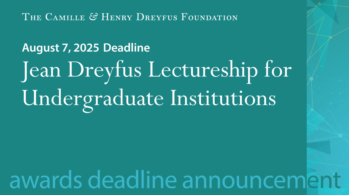 dreyfusfndn's tweet image. Looking for support for summer undergraduate student research?
Apply to the Jean Dreyfus Lectureship program here: dreyfus.org/jean-dreyfus-l…