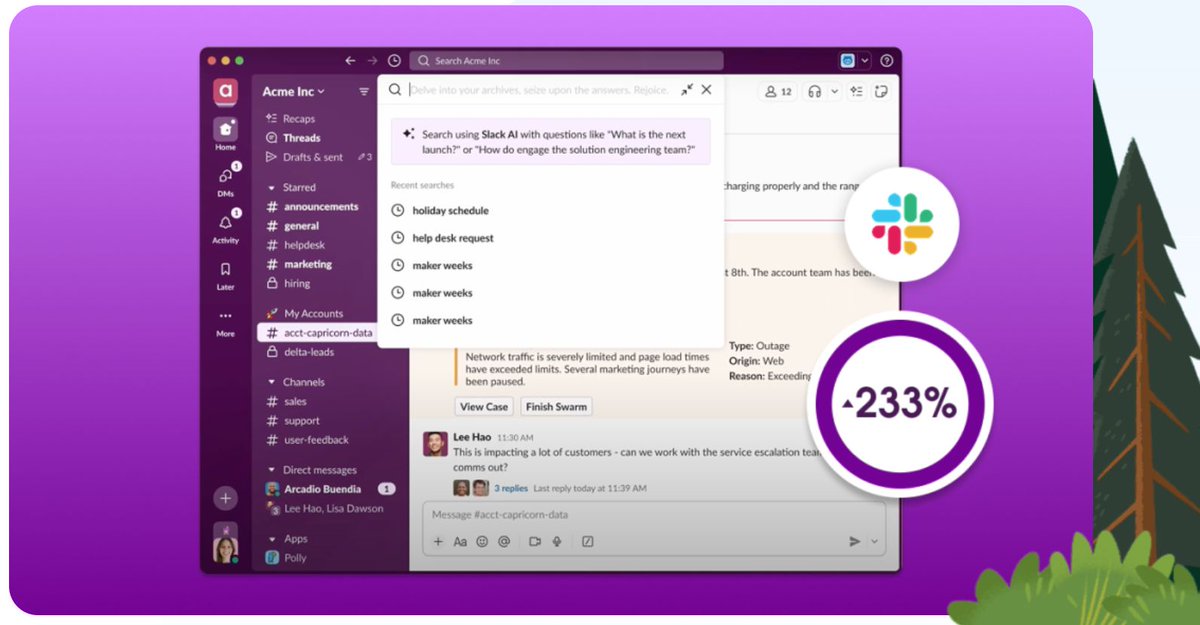 Bash Din (@bashdin) on Twitter photo New Slack Research: Daily AI Usage Among Workers Surges 233% 
sforce.co/4f2Emq4 New Slack Research: Daily AI Usage Among Workers Surges 233% 
sforce.co/4f2Emq4