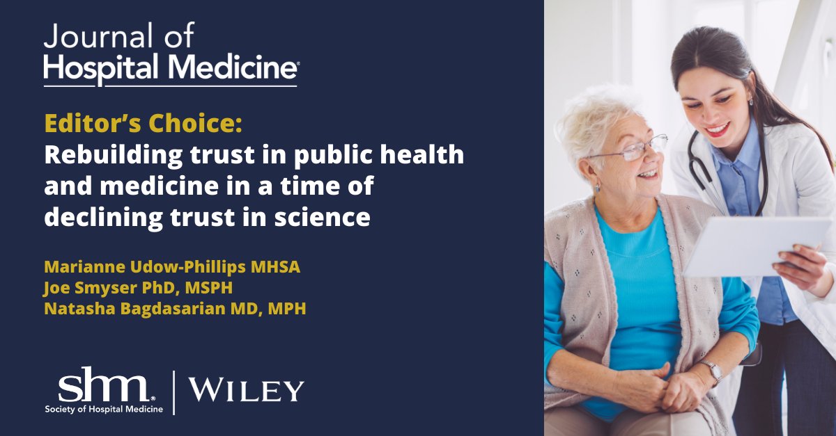 WileyHealth's tweet image. Trust in public health has declined since COVID-19. In this article from @JHospMedicine discover how robust, evidence-based approaches and trusted messengers can combat misinformation and safeguard public health.
Read more: ow.ly/c4YC50WosP9