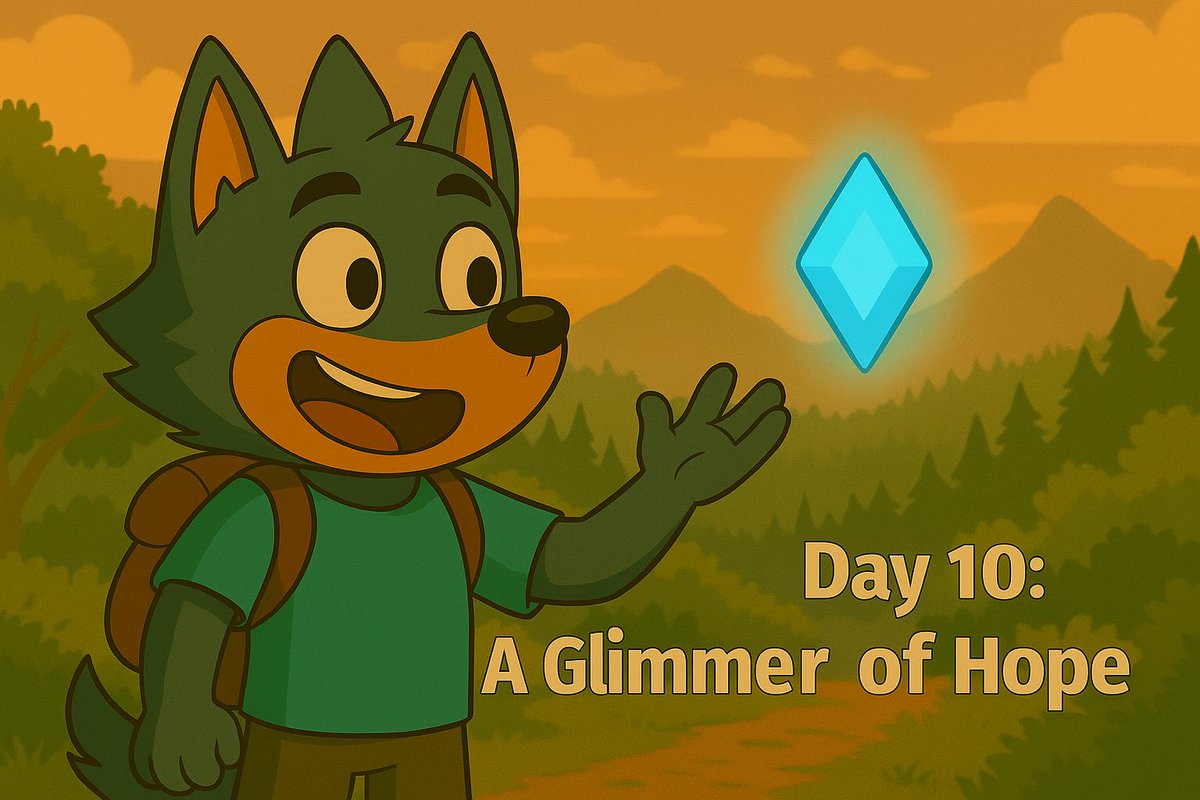 folavisuals's tweet image. Day 10: A Glimmer of Hope
As dawn broke over the emerald ridges of the Verdant Hills, Kai stood quietly, his eyes locked on the glowing shard that hovered before him. It pulsed with a steady rhythm ancient, powerful, and oddly familiar. They called it a “Lumicore,” a fragment of…