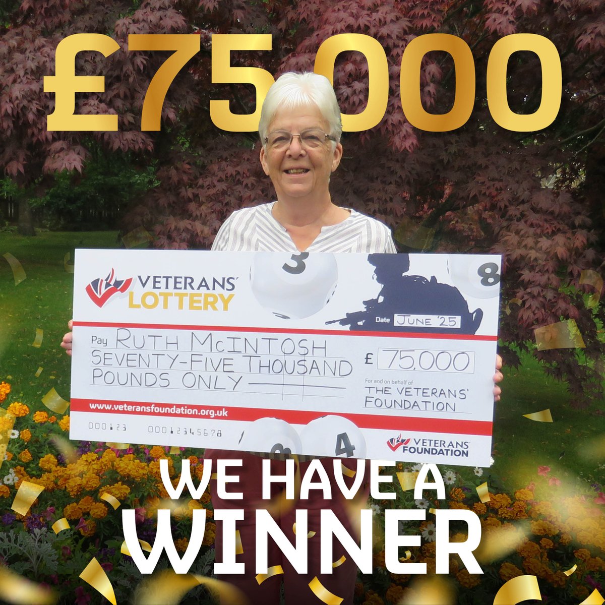 VeteransFdn's tweet image. Four generations of service in the family – and now a £75,000 win! 🇬🇧 👏
Read Ruth’s incredible Veterans’ Lottery story. ⬇️
veteransfoundation.org.uk/stories/news/j…