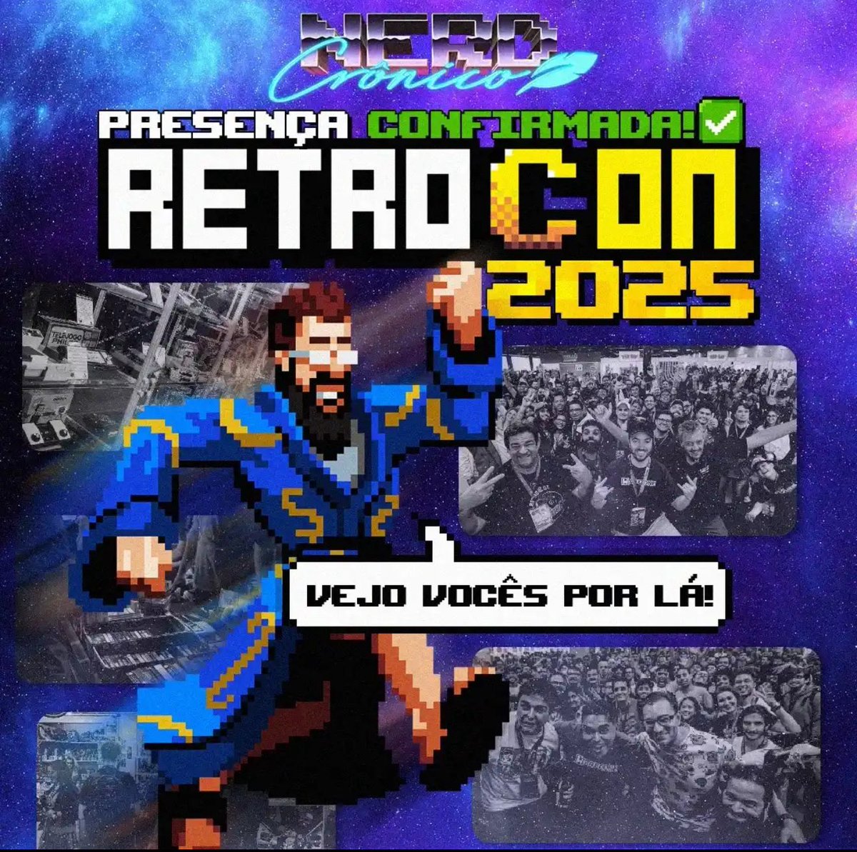 oTulkas's tweet image. ⚠️Gente: Lembrando aqui que nessa sexta, sábado e domingo, vai rolar a Retrocon.
Vou estar no evento todos os dias e participando de quadros bem bacanas dentro dele.
Quem for colar, dá um salve e vamos nos encontrar no evento. 🙏