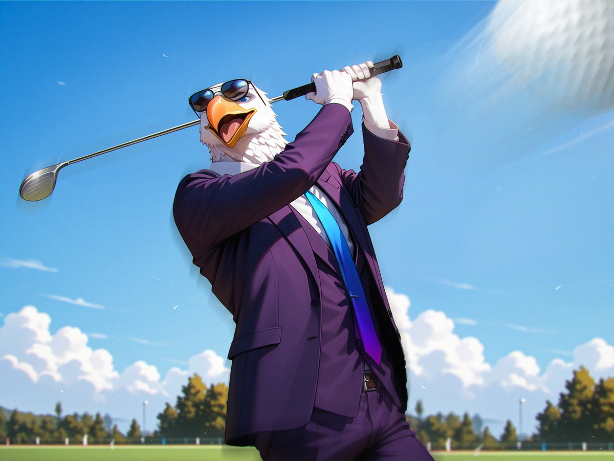 OfficialSolanaR's tweet image. Only eagles for Barron TrumpFeather. 🦅
Eagleitarians to victory on the $SSR fairways!